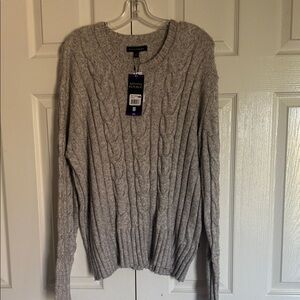 Banana Republic Men's Heather Gray Crewneck Sweater